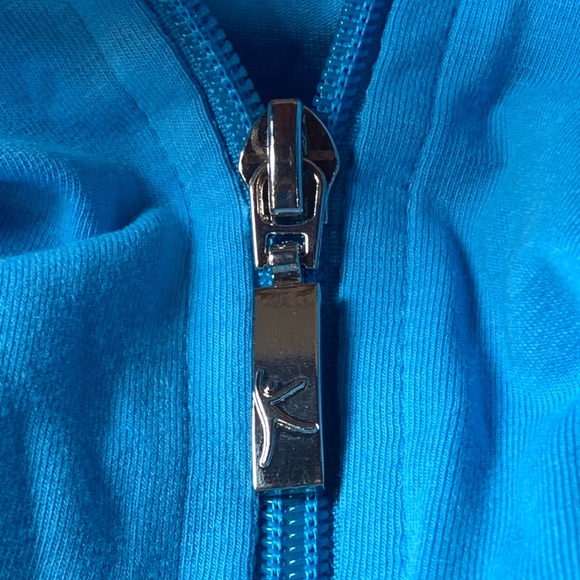 Women’s size 2XL‎ Danskin Bahama Blue long sleeved hooded athletic jacket new - Picture 5 of 6